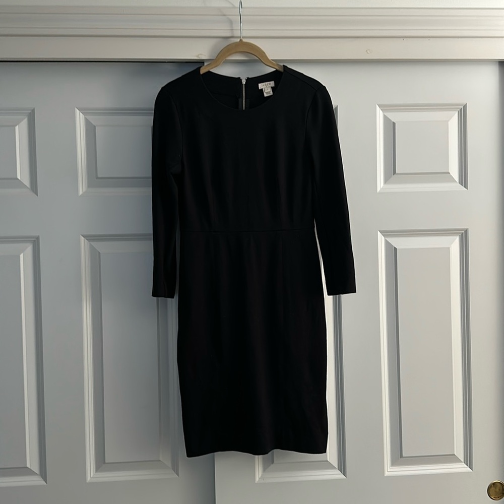 J. Crew Factory black 3/4 sleeve sheath dress